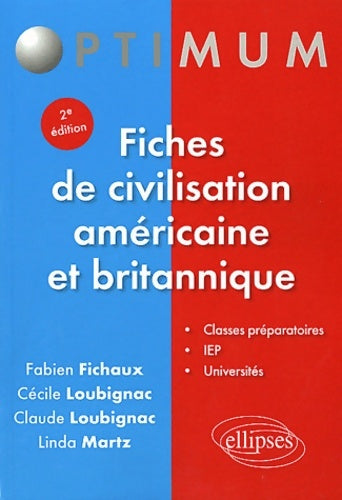 Livrenpoche : Fiches de Civilisation Américaine & Britannique - Fabien Fichaux - Livre