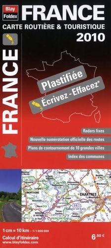 Livrenpoche : 2010 France Carte routière et touristique plastifiée - Collectif - Livre