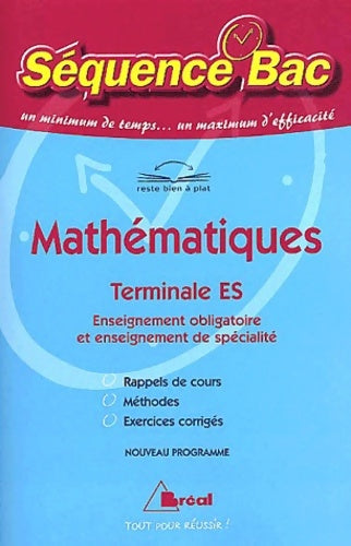 Livrenpoche : Mathématiques Terminale ES - Collectif - Livre