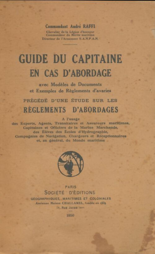 Livrenpoche : Guide du capitaine en cas d'abordage - A. Raffi - Livre