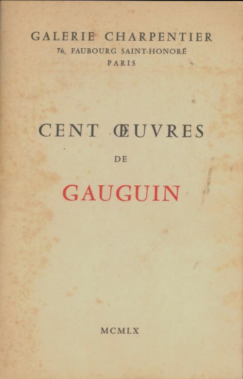 Livrenpoche : Cent oeuvres de Gauguin - Collectif - Livre