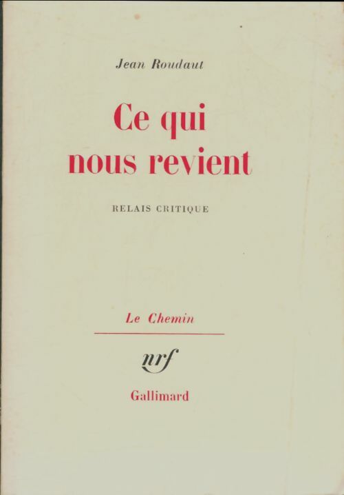 Livrenpoche : Ce qui nous revient - Jean Roudaut - Livre