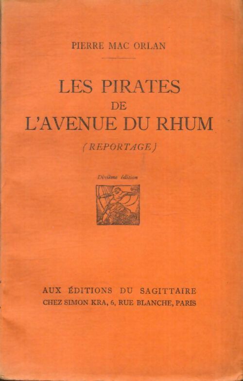 Les pirates de "L'avenue du Rhum" - Pierre Mac Orlan -  Sagittaire poches divers - Livre