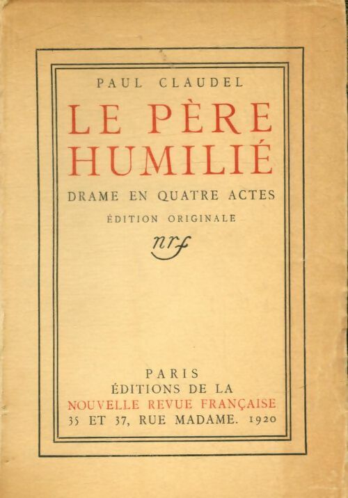 Livrenpoche : Le père humilié - Paul Claudel - Livre