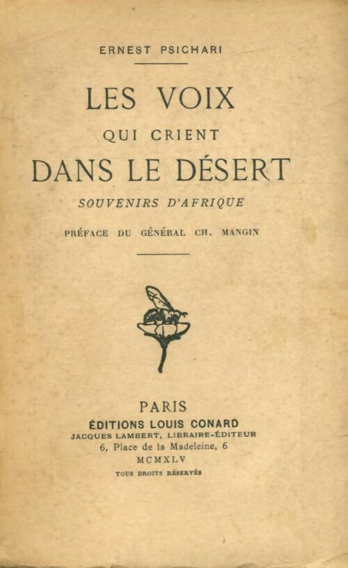 Livrenpoche : Les voix qui crient dans le désert - Ernest Psichari - Livre