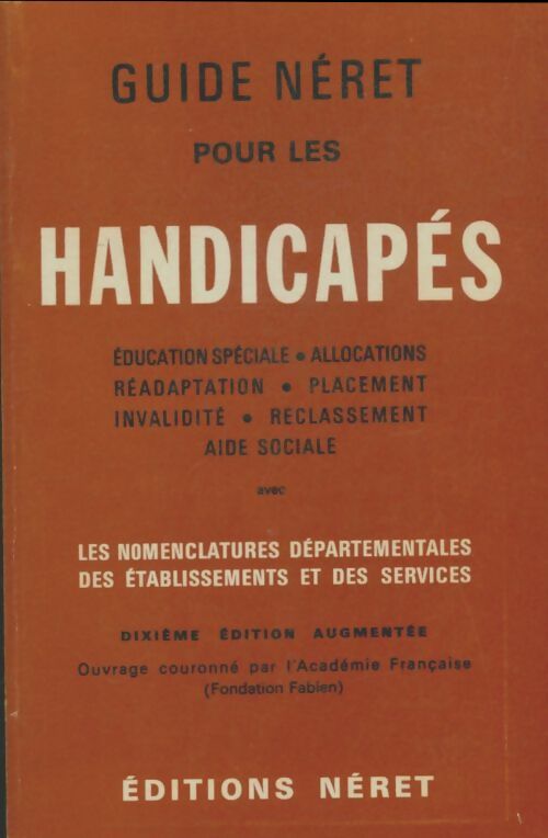 Livrenpoche : Guide Néret pour les handicapés - Inconnu - Livre
