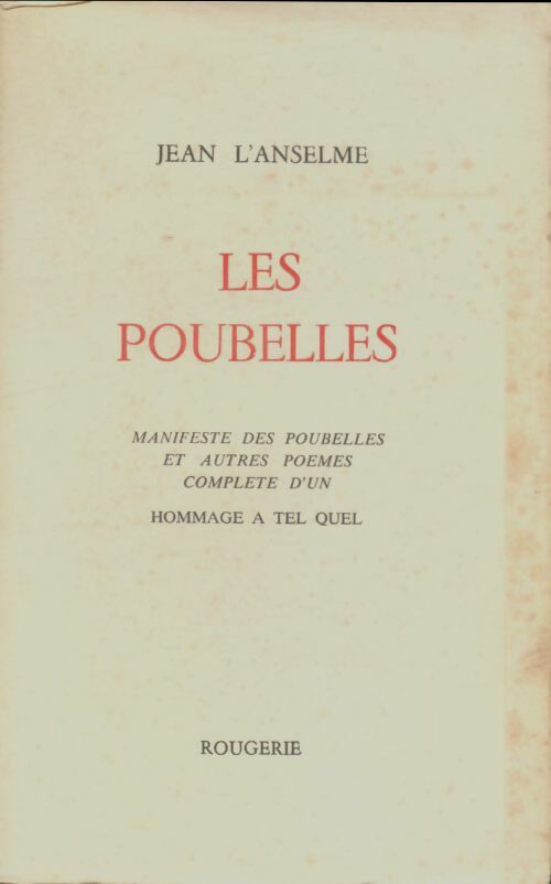 Livrenpoche : Les poubelles - Jean L'Anselme - Livre