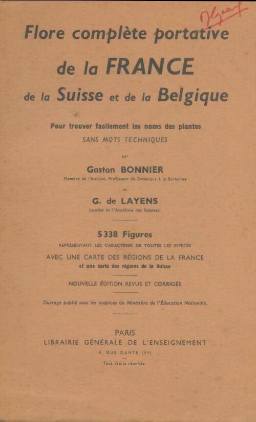 Livrenpoche : Flore complète portative de la France, de la Suisse et de la Belgique - Gaston Bonnier, Georges De Layens - Livre