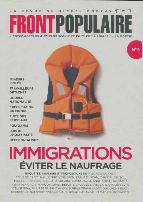 Livrenpoche : Front populaire n°4 : Immigration éviter le naufrage - Collectif - Livre