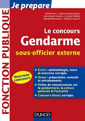 Livrenpoche : Le concours Gendarme sous-officier externe - Benoit Priet - Livre