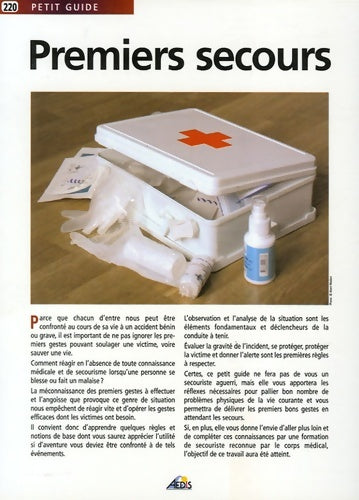 Livrenpoche : PG220 - Premiers secours - Bruno Leprieur - Livre