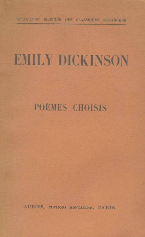 Livrenpoche : Poèmes choisis  - Emily Dickinson - Livre