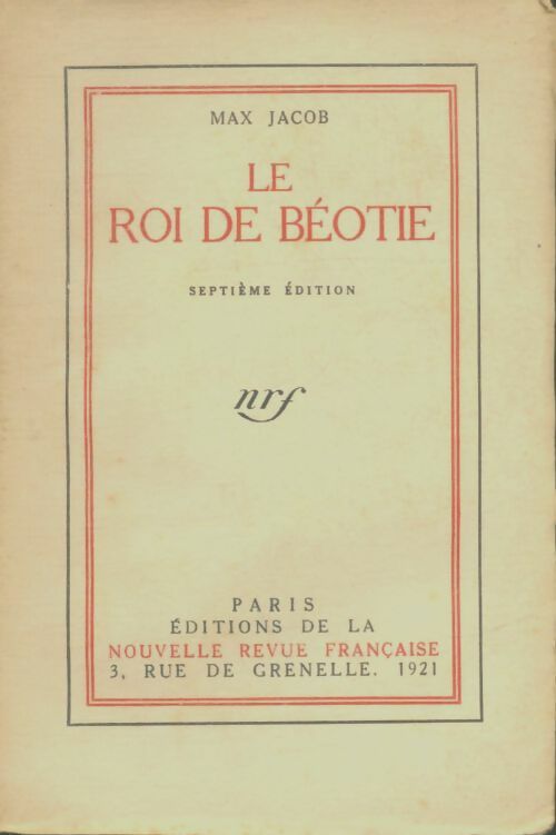 Livrenpoche : Le roi de Béotie - Max Jacob - Livre