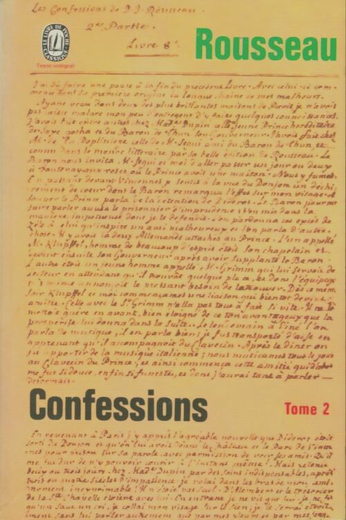 Livrenpoche : Les confessions Tome II - Jean-Jacques Rousseau - Livre