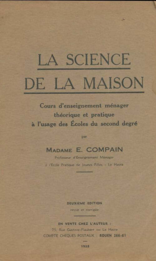 Livrenpoche : La science de la maison - E Compain - Livre