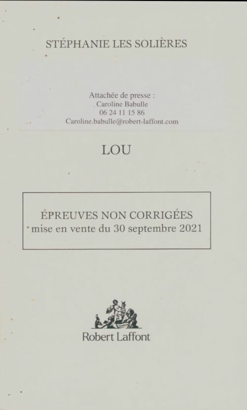 Livrenpoche : Lou  - Stéphanie Les Solières - Livre