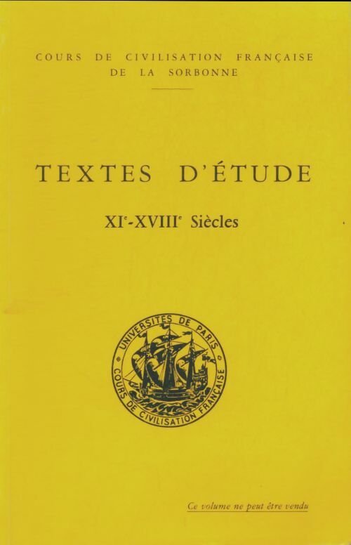 Livrenpoche : Textes d'etude XIe-XVIIIe siècles - Collectif - Livre