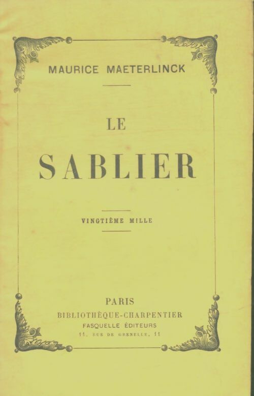 Livrenpoche : Le sablier - Maurice Maeterlinck - Livre