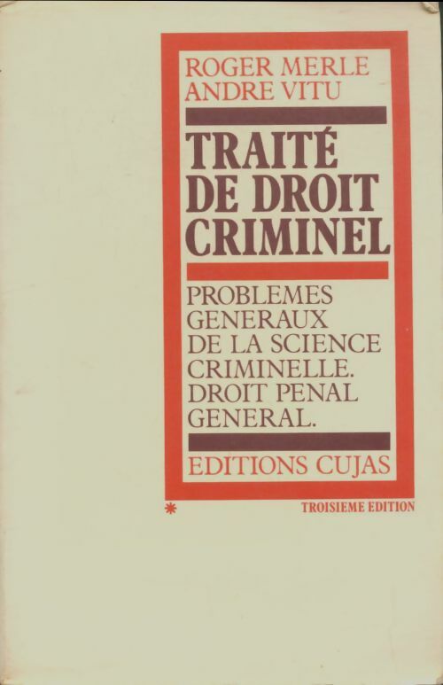 Livrenpoche : Traité de droit criminel - Roger Merle - Livre