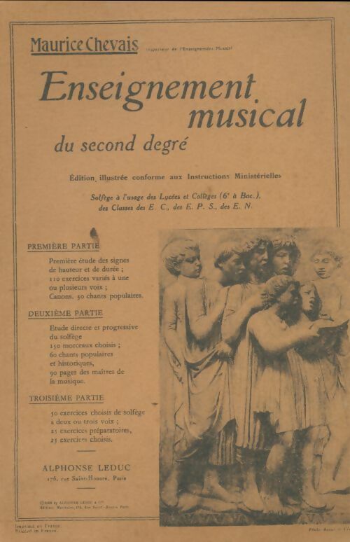 Livrenpoche : Enseignement musical du second degré - Maurice Chevais - Livre