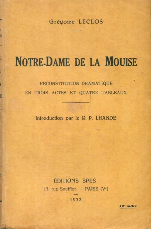 Livrenpoche : Notre-Dame de la Mouise - Grégoire Leclos - Livre