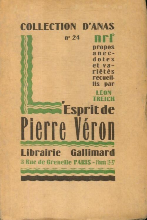 Livrenpoche : Anas n°24 : L'esprit de Pierre Véron - Léon Treich - Livre