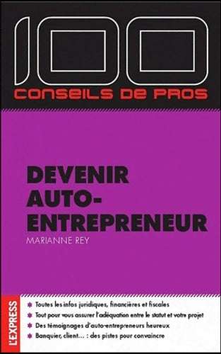 Livrenpoche : Devenir auto-entrepreneur - Marianne Rey - Livre