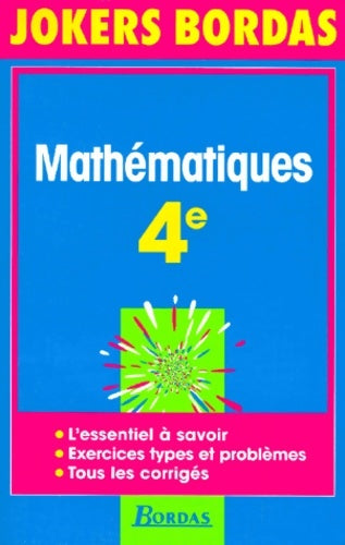 Livrenpoche : JOKE. 401 MATHS 4E 98 - Simone Such - Livre