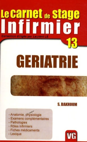 Livrenpoche : Gériatrie - Sarah Bakhoum - Livre