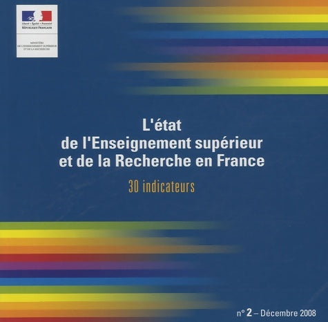 Livrenpoche : L'état de l'enseignement supérieur et de la recherche en France : N°2 - Depp - Livre