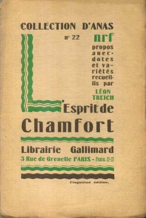 Livrenpoche : L'esprit de Chamfort - Léon Treich - Livre