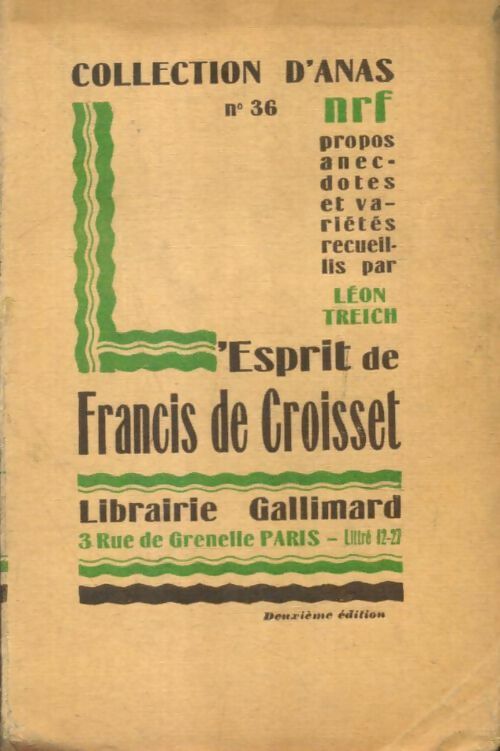 Livrenpoche : L'esprit de Francis De Croisset - Léon Treich - Livre