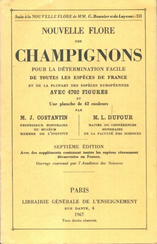 Livrenpoche : Nouvelle flore des champignons - M. L. M. J.; Dufour - Livre