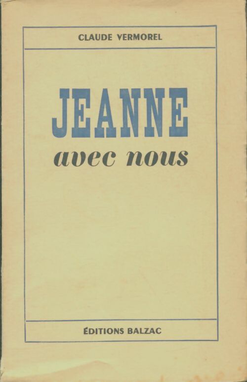 Livrenpoche : Jeanne avec nous - Claude Vermorel - Livre