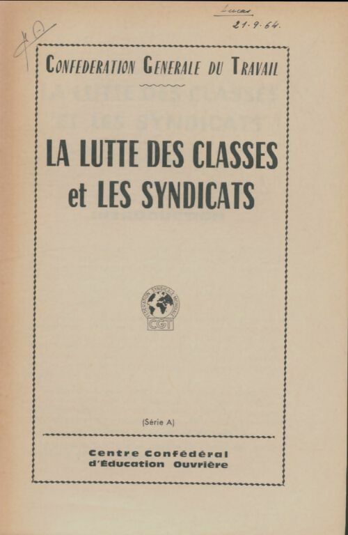 Livrenpoche : La lutte des classes et les syndicats - Collectif - Livre