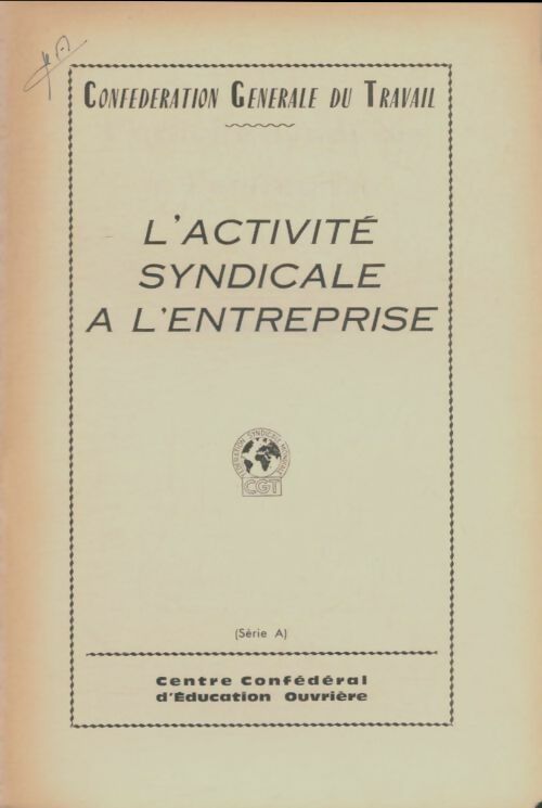 Livrenpoche : L'activité syndicale à l'entreprise - Collectif - Livre