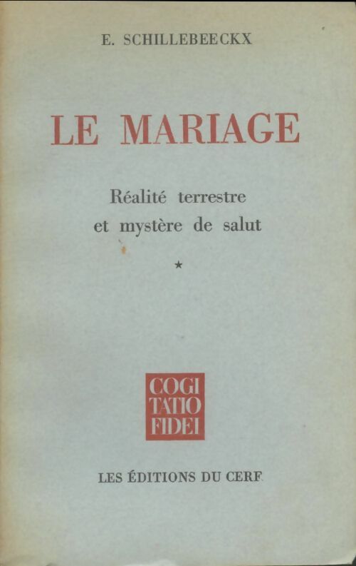 Livrenpoche : Le mariage Tome I - E. Schillebeeckx - Livre