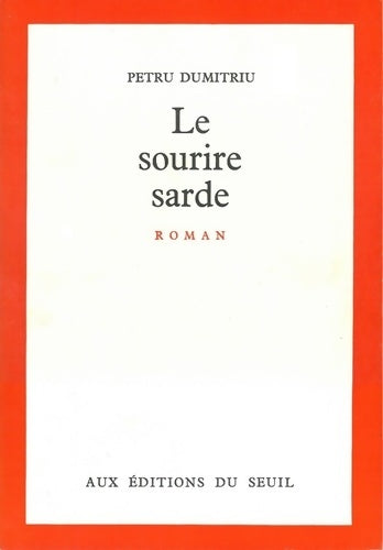 Livrenpoche : Le sourire sarde - Petru Dumitriu - Livre
