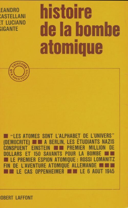 Livrenpoche : Histoire de la bombe atomique - Leandro Castellani - Livre