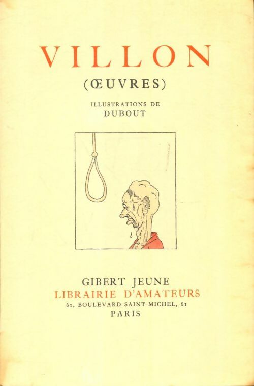 Livrenpoche : Villon : Oeuvres - Villon; Dubout - Livre