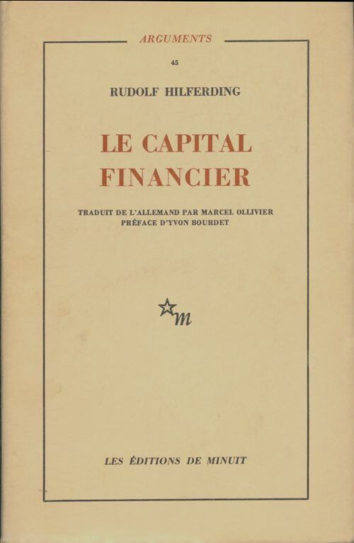 Livrenpoche : Le capital financier - Rudolf Hilferding - Livre
