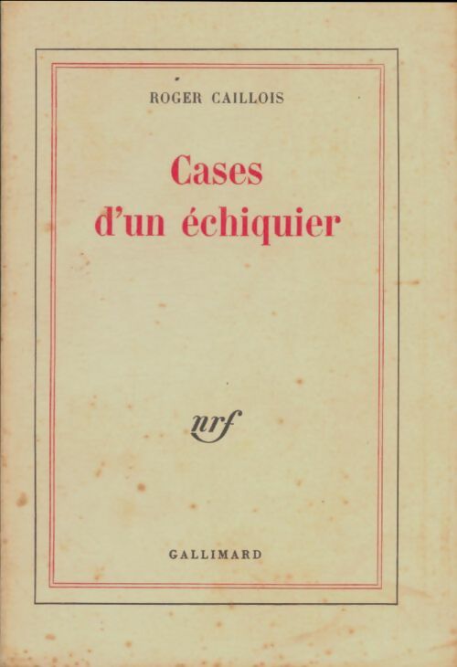 Livrenpoche : Cases d'un échiquier - Roger Caillois - Livre
