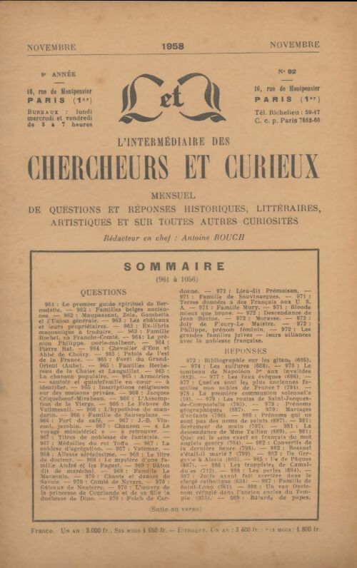 Livrenpoche : L'intermédiaire des chercheurs et curieux n°92 - Collectif - Livre