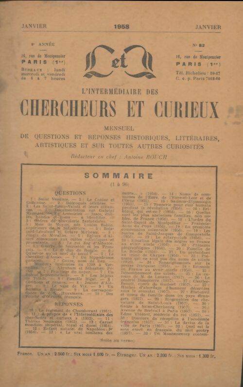Livrenpoche : L'intermédiaire des chercheurs et curieux n°82 - Collectif - Livre
