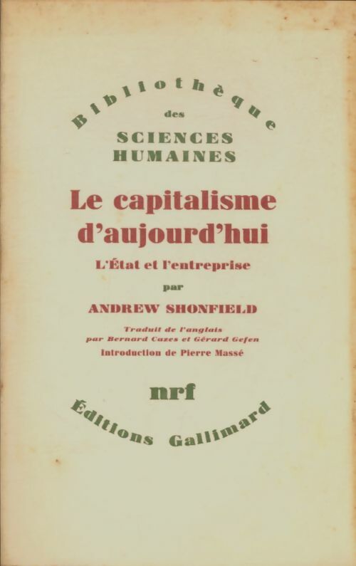Livrenpoche : Le capitalisme d'aujourd'hui - Andrew Shonfield - Livre