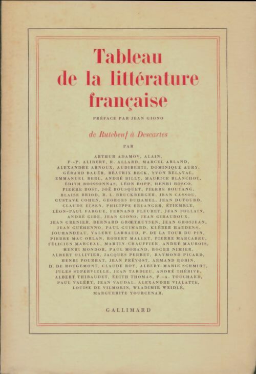 Livrenpoche : Tableau de la littérature française - Collectif - Livre