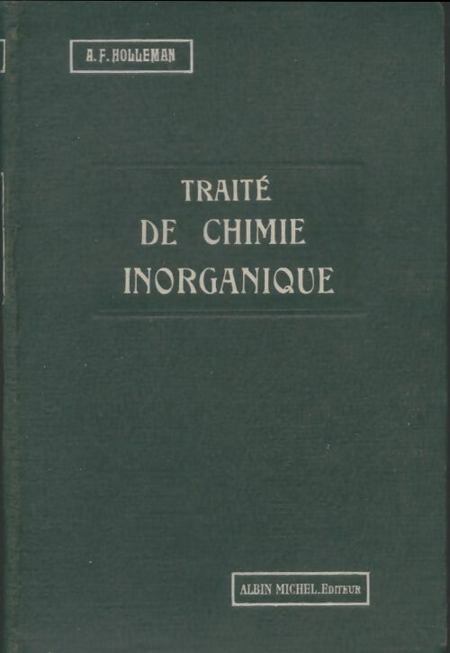 Livrenpoche : Traité de chimie inorganique - A.F Holleman - Livre