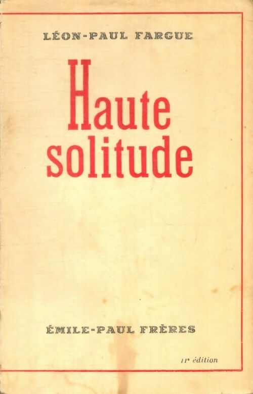 Livrenpoche : Haute solitude - Léon-Paul Fargue - Livre