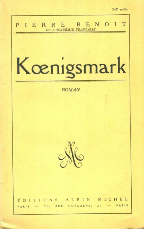 Livrenpoche : Koenigsmark - Pierre Benoit - Livre