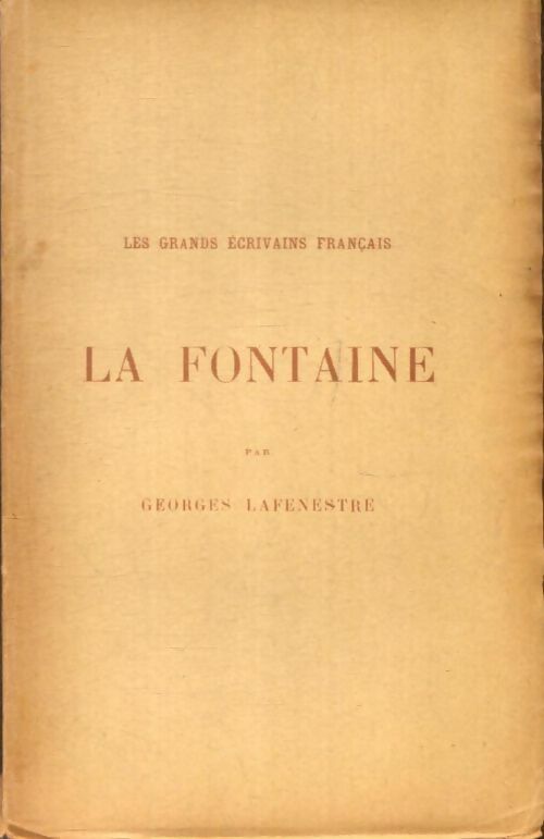 Livrenpoche : La Fontaine - Georges Lafenestre - Livre